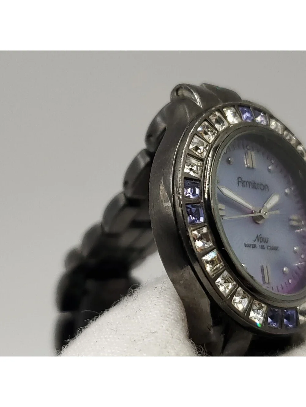Armitron Now Purple/Black Watch Women 26mm New Battery
